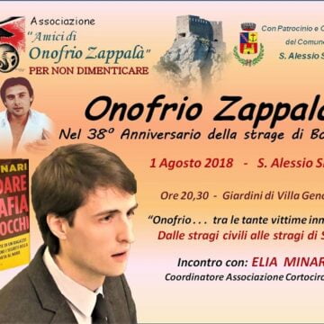 ELIA MINARI a S. Alessio Siculo per ricordare Onofrio