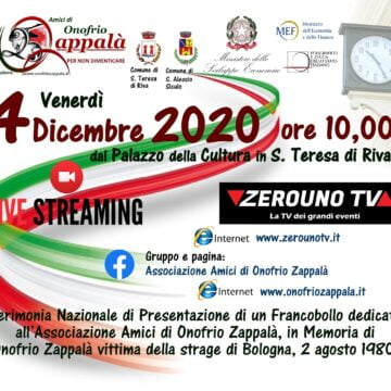 Promo diretta - ridotta Il 4 Dicembre 2020 in Diretta Streaming la Presentazione
