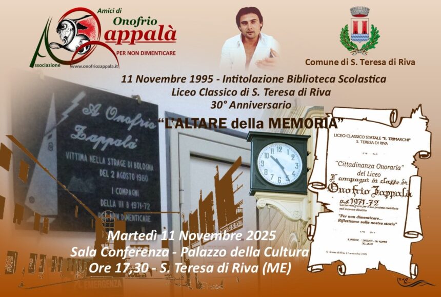 Promo_2 30° Anniversario – Intitolazione Biblioteca Liceo Classico